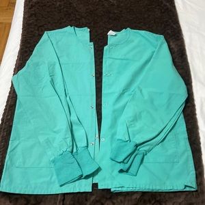 SCRUB WARM UP JACKET SURGICAL GREEN unisex